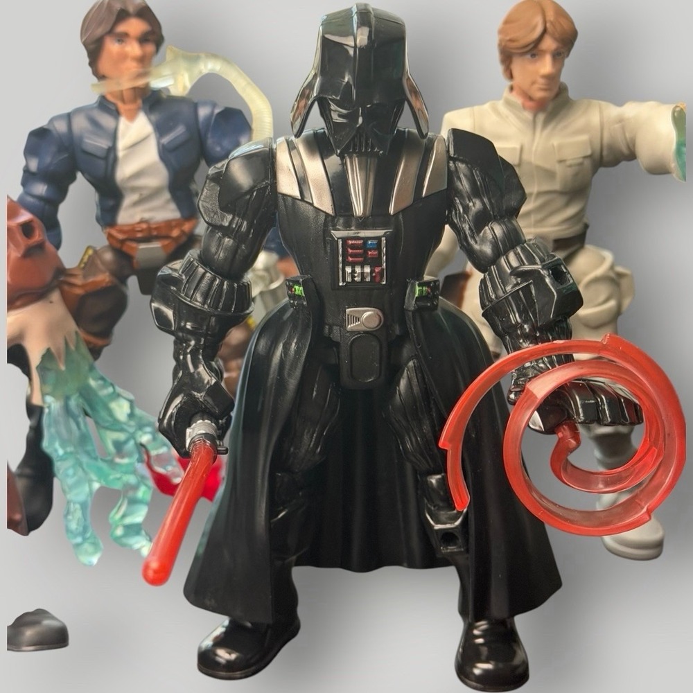 Star Wars Hero Mashers Lot of 8 Figures Darth Vader Yoda Boba Fett Luke Parts - Picture 6 of 15